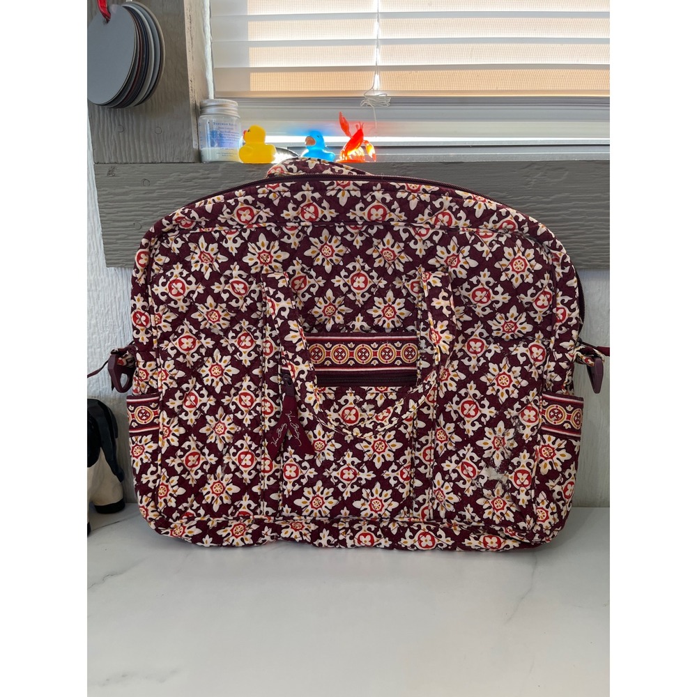 Vera Bradley Quilted computer bag Burgundy Floral